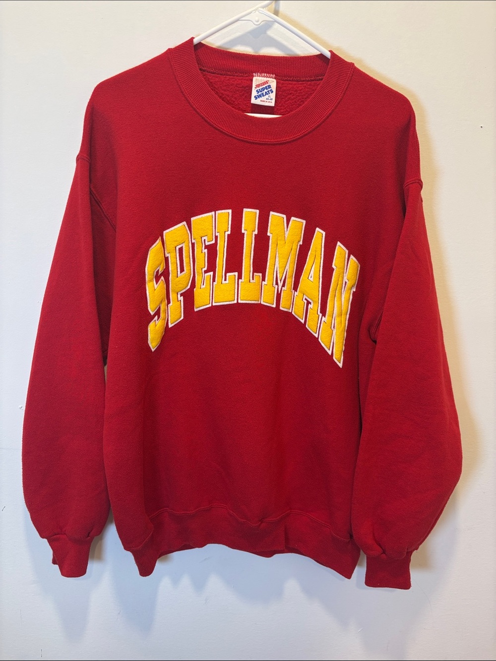 Spellman Red Crewneck Sweatshirt mens large